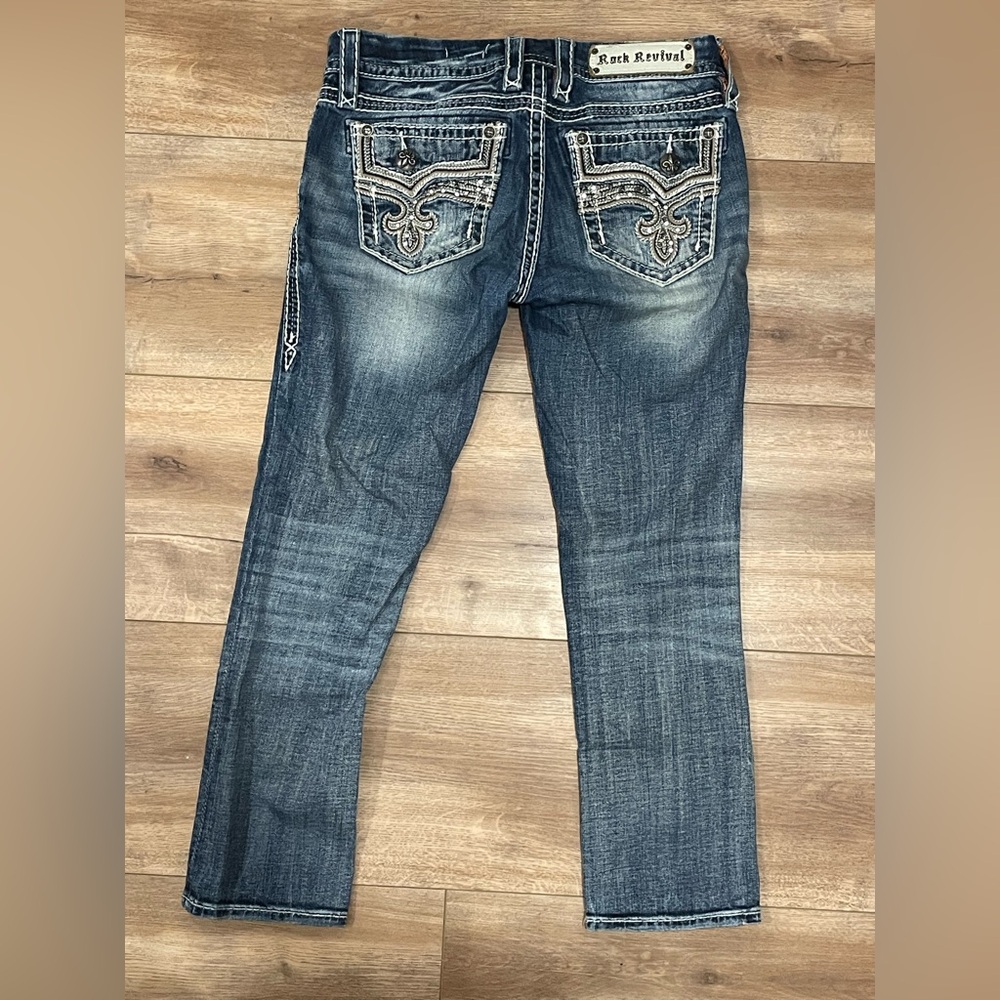 Rock Revival Dark Blue Straight Leg Jeans
